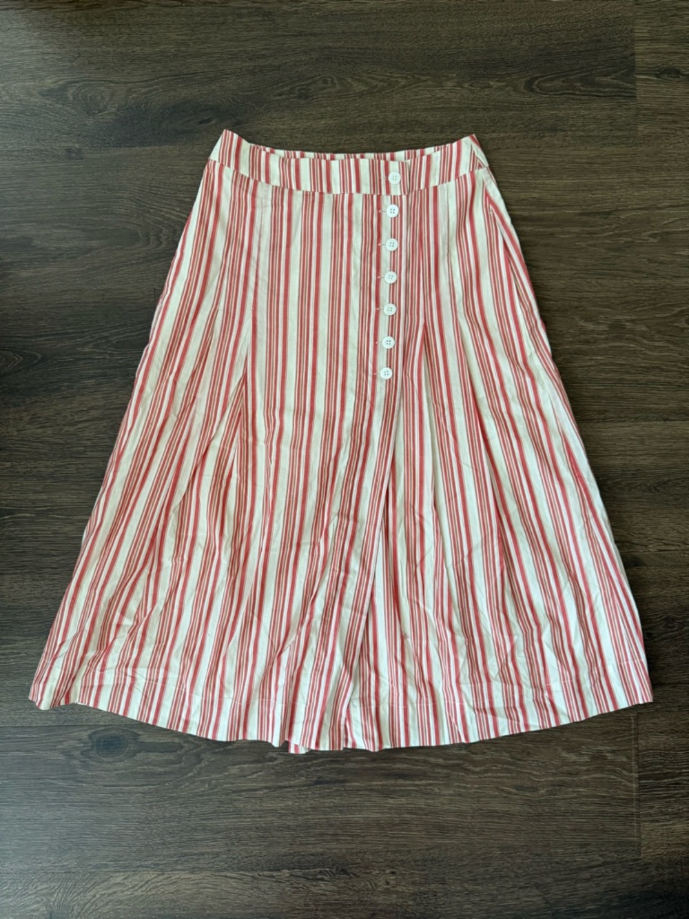 Comptoir Des Cotonniers Striped A-Line Midi Dress (XS)
